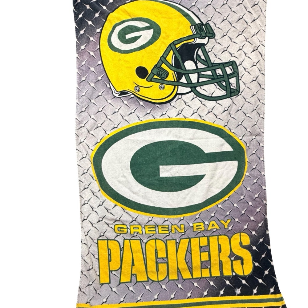 NFL Green Bay Packers 2014 Beach Towel‎ Helmet Logo Diamond Plate